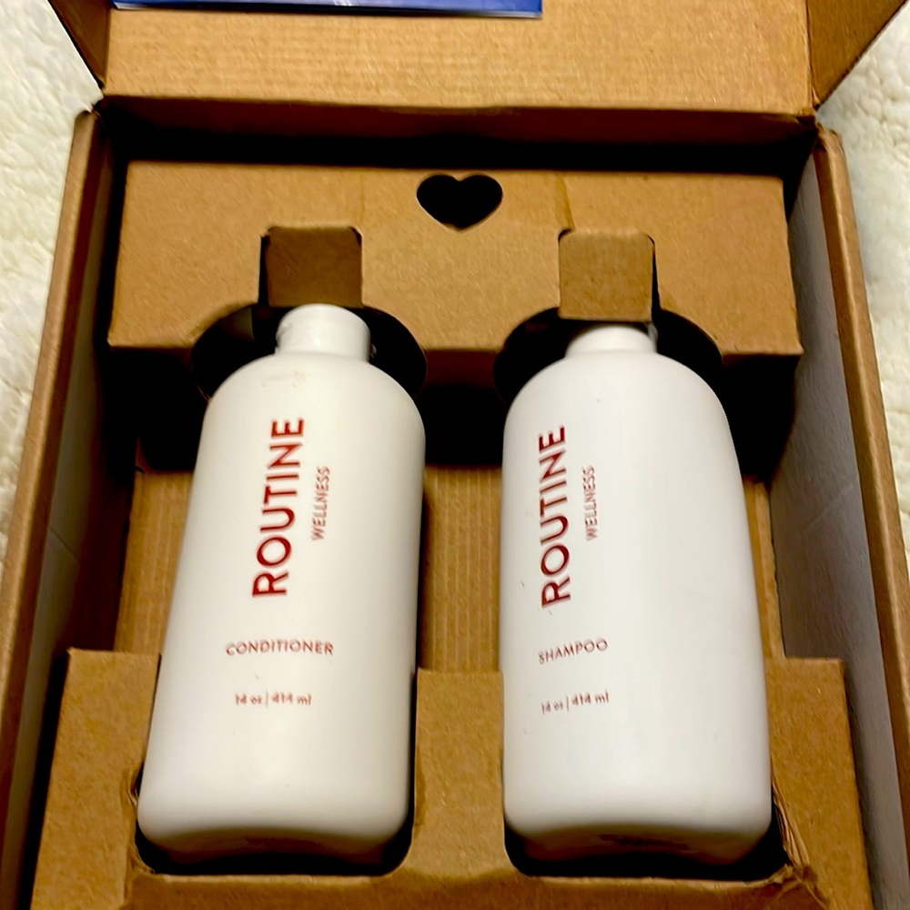 NIB Routine Shampoo and Conditioner with pumps.
